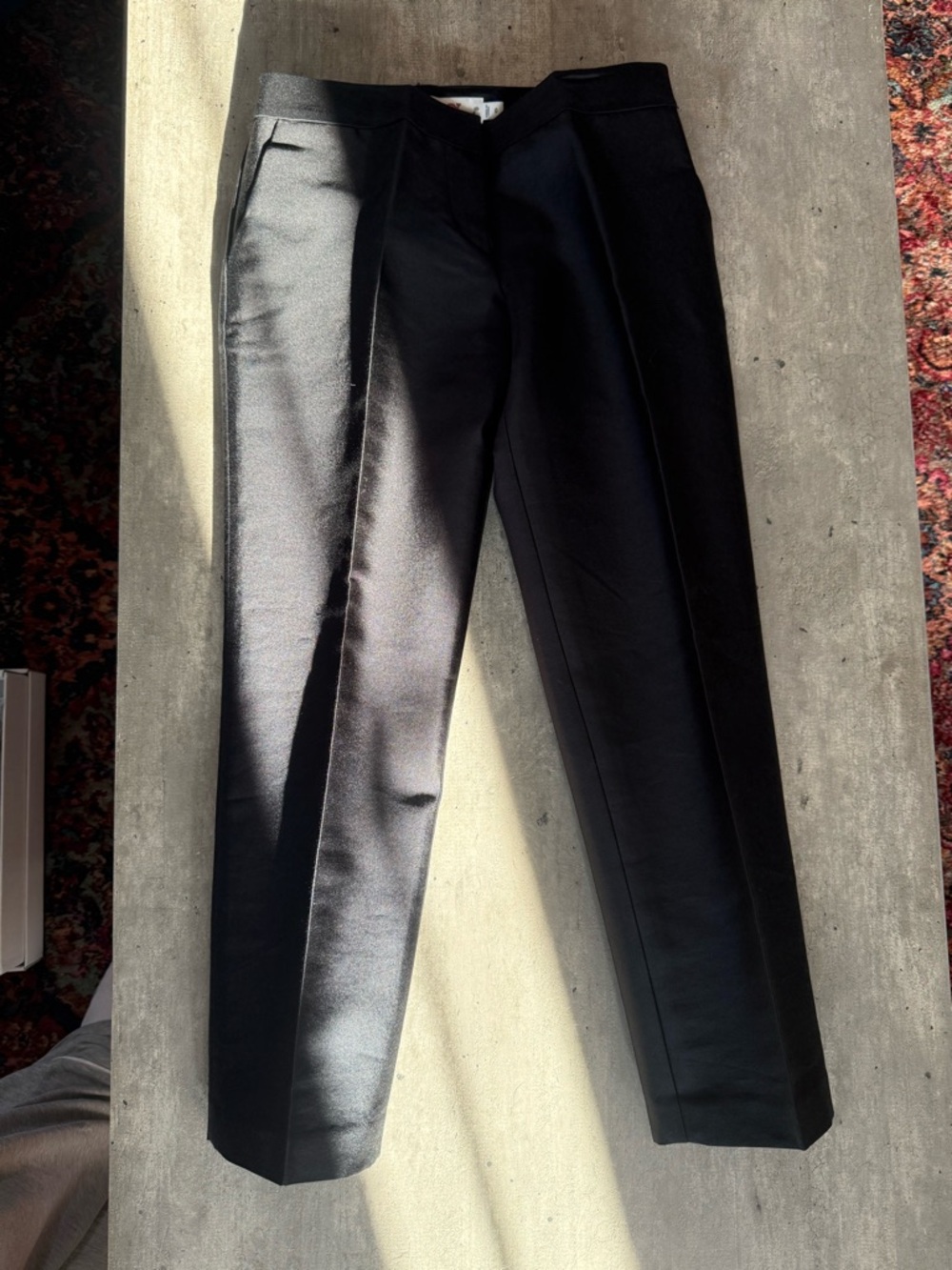 Vineyard Vines Black Cropped Silk & Cotton Pants - Women's